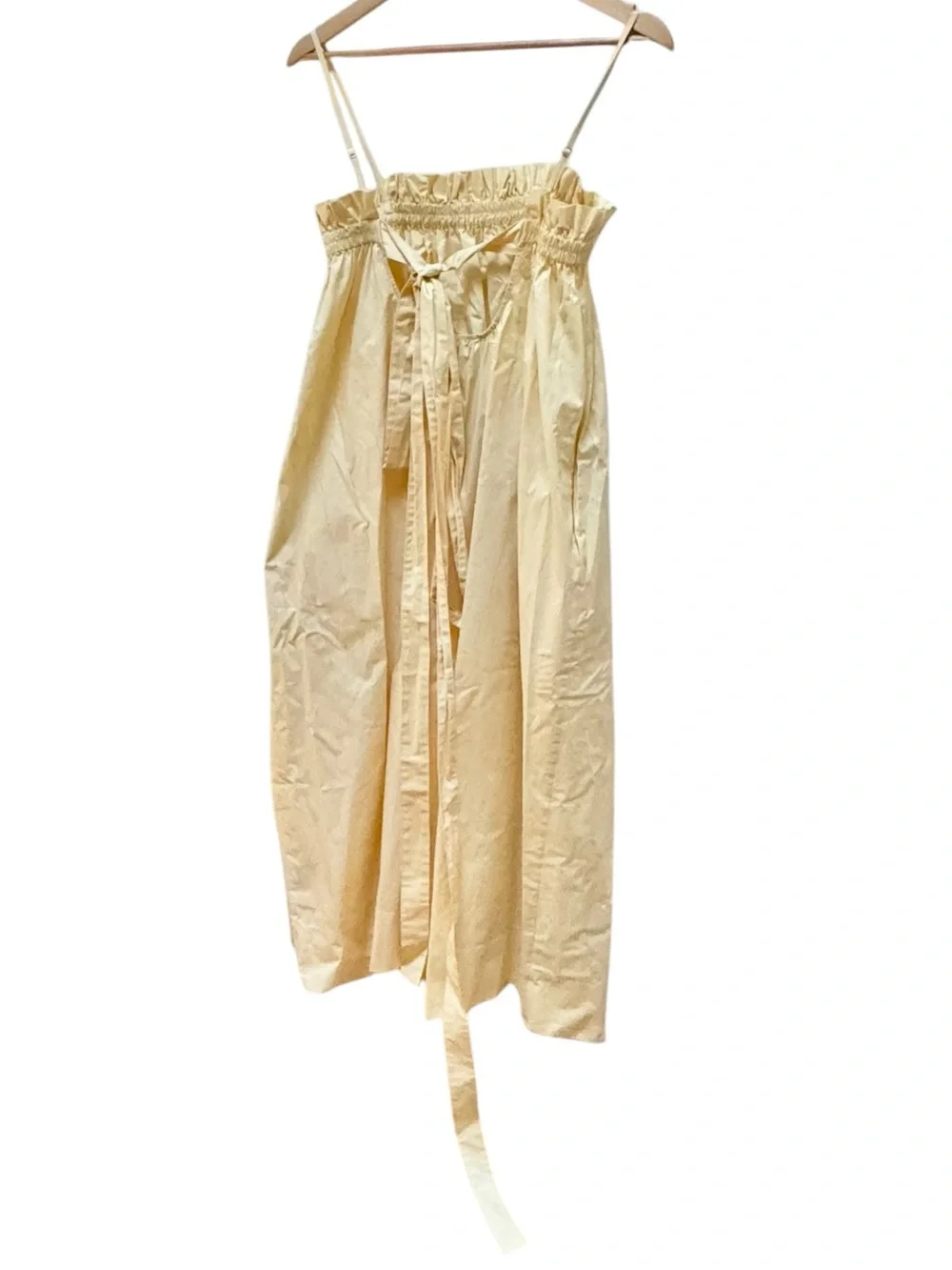 TORY BURCH Ruffle Top Midi Dress In Custard Swirl